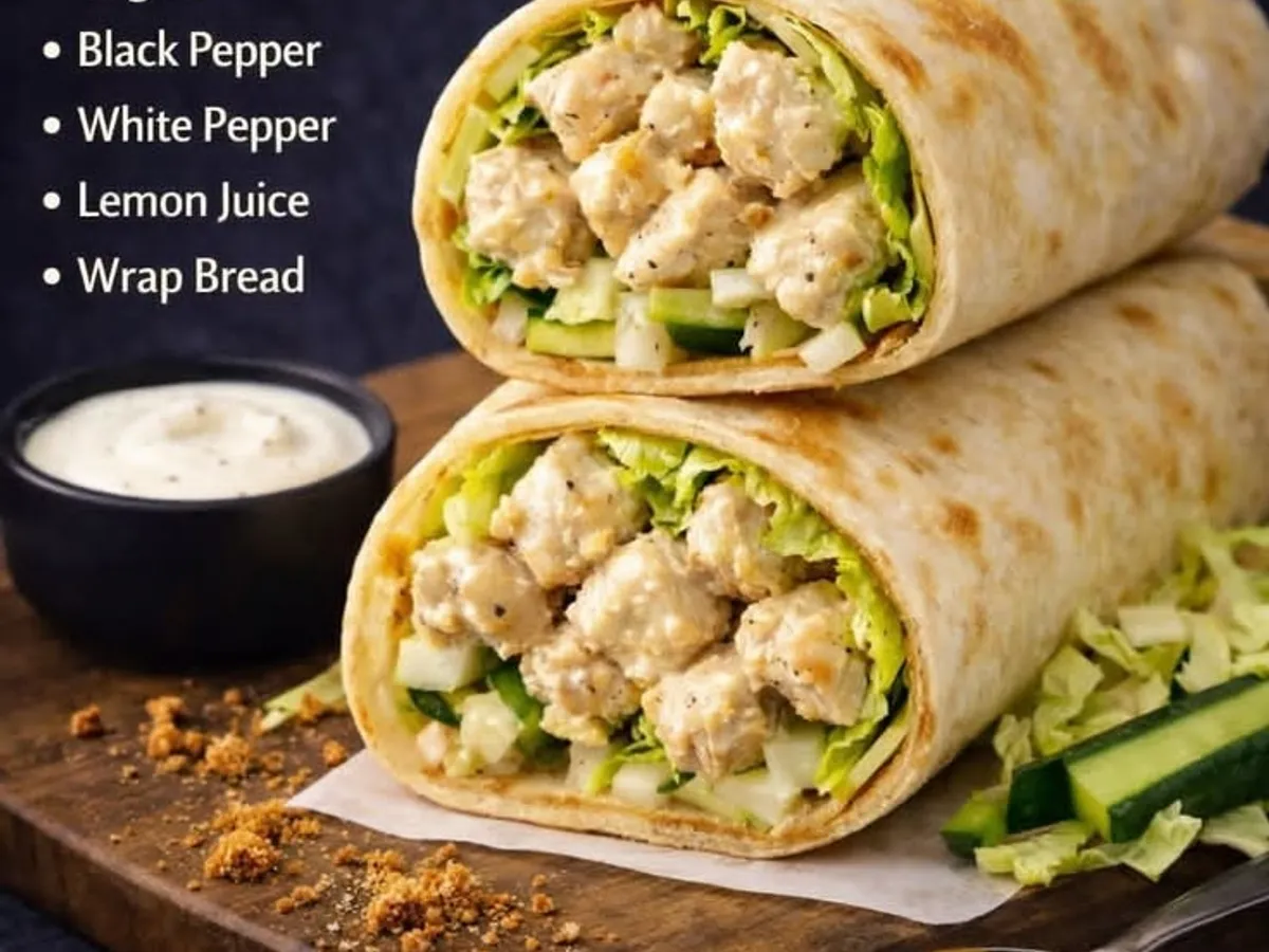 Creamy  Malai chicken wrap